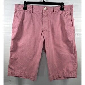 Reiss Men's Mercury Chino Flat Front Casual Shorts Dusty Rose Pink 11.5” Size 32